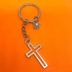 Kreuz Schutzengel Schlüsselanhänger Geschenk - Bild 1 von 2