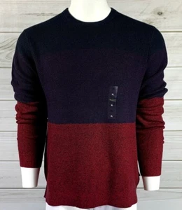 New Michael Kors Mens Pullover Sweater Wool Blend Color Block NWT MSRP $98 B0813 - Picture 1 of 10