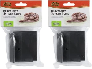 2 Pack Zilla Screen Clips Cover Large 30 Gallon + Larger Tanks 2 Pack Metal Clip - Picture 1 of 1