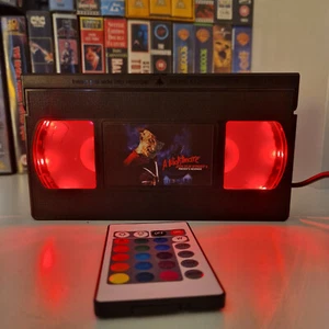 Pesadilla en Elm Street LED VHS Cinta Lámpara Regalo Cumpleaños Terror Retro Luz - Imagen 1 de 11