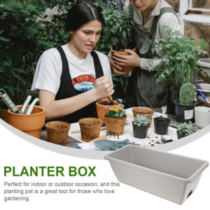 4 Sets Household Window Frame Pot Flowerpot Plastic Planting Pots - Picture 1 of 12