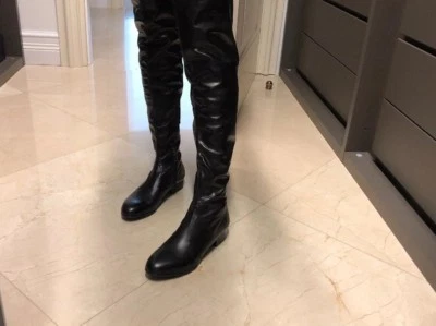 botas de cuero sobre la rodilla talla 36 1/2 hechas en italia cooperativa barneys nueva york Foto 1 de 4