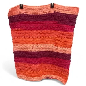 Handmade Sunset Crochet baby blanket. 31”x24.5” chunky yarn - Picture 1 of 4