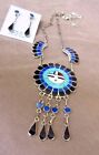 Native ZUNI Multi-stone SunFace Kachina Necklace & Earrings by JD Massie JN156