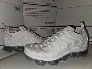Nike Air Vapormax Plus Triple White Grey Mens Size 11 924453-100 - Picture 1 of 11