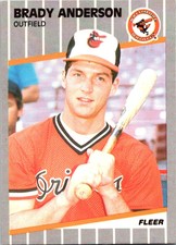 1989 Fleer Brady Anderson Rookie Baltimore Orioles #606