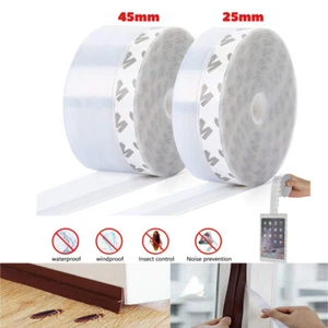 5M/16FT Weather Stripping Door Seal Strip Self Adhesive Bottom Sweep Stopper - Picture 1 of 12