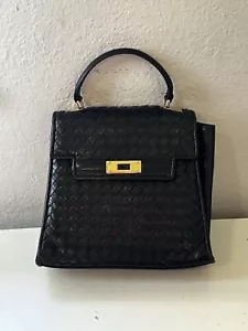 Borsa a mano vintage Bloomingdale’s in pelle intrecciata italiana - Foto 1 di 22