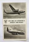 Fly BEA in Europe's Finest Air Fleet Vintage Aeroplane Real Photo Postcard