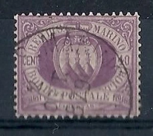 1877-90 SAN MARINO USATO STEMMA 40 CENT - RR8644 - Foto 1 di 1