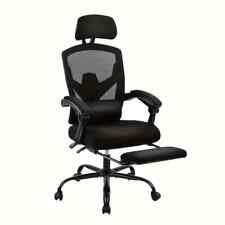 Ergonomic Reclining Mesh Office Chair with Retractable Footrest