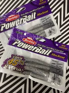 2 Pack- Berkley MaxScent Powerbait The General 5” Senko - Blu Pearl Blk Hologram - Picture 1 of 3