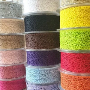 WEB MESH RIBBON 38mm Wide Lace Trim Net Webbing Decorative Craft Burlap 1 Metre - Picture 1 of 24
