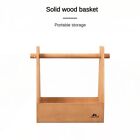 1 * Wood Basket Camping Storage 26*29.5*13.5cm/10.2*11.6*5.3in Dark Wood