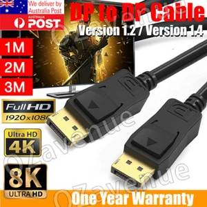 Premium DisplayPort Cable DP 1.4 8K / DP 1.2 4K DP to DP Cable Gold Plated 1m~3m - Picture 1 of 12