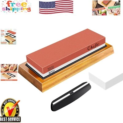All-in-One Knife Sharpening Kit – Whetstone with Flattening Stone & Angle Guide - Image 1 of 4