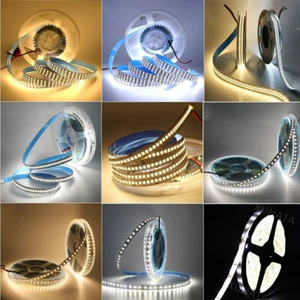 2835 LED Strip DC 12V 24V 5M 60/120/240/480 LEDs/M Light Led Ribbon Rope lights - Picture 1 of 22