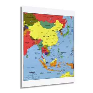 Poster mappa Asia orientale 2004 - Mappa dei paesi dell'Asia orientale stampa decorazione arte da parete - Foto 1 di 23