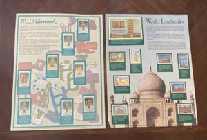 COMMEMORATIVE WORLD OF STAMPS M.J. HUMMEL & WORLD LANDMARKS LOT - Picture 1 of 9