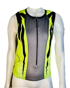 Sugoi Womans Bike Jersey Apple Logo Green & Black ,Small Short Sleeve Front Zip - Picture 1 of 13