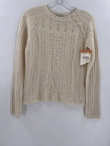 Splendide NUOVE etichette Susan Bristol - avorio Tilta nodo all'uncinetto disegno pescatore SMALl - Foto 1 di 12