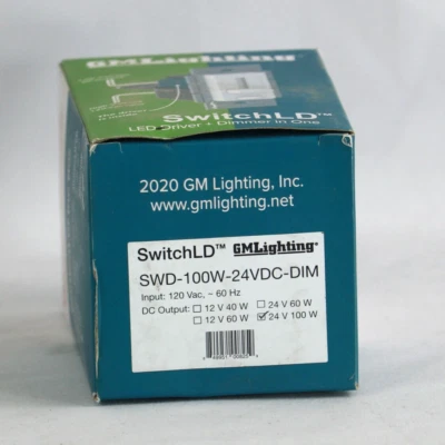 Atenuador y fuente de alimentación GM Lighting SwitchLD SWD-100W-24VDC-DIM blanco Foto 1 de 3