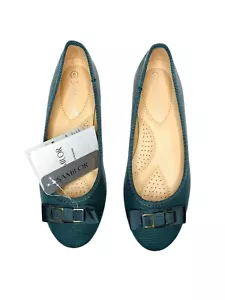 Samilor flache elegante Damenschuhe mit flacher Schleife grün Größe: 6 - Neu mit Etikett - Bild 1 von 11