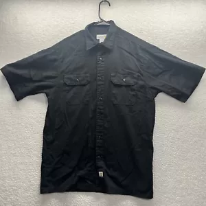 Carhartt Hemd Herren Large Schwarz Kurzarm Knopfleiste Workwear Professional Fit - Bild 1 von 17