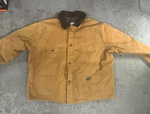 Herren Vintage Key Canvas Chore Mantel braun Filz gefüttert Arbeitsjacke 3XL - Bild 1 von 5