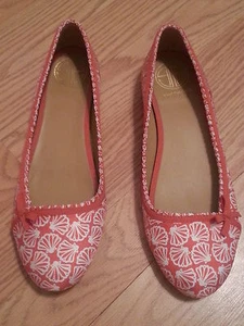 Lilly Pulitzer Via Palm Beach Ballerinas flache Freizeitschuhe Größe 6,5 koralle gebraucht, in einwandfreiem Zustand - Bild 1 von 12