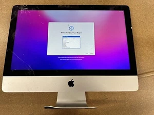 Apple iMac MK142LLA 21.5" 4K 8GB 1TB HDD Sold As-Is Cracked No Cable SEE FOTOS - Bild 1 von 5