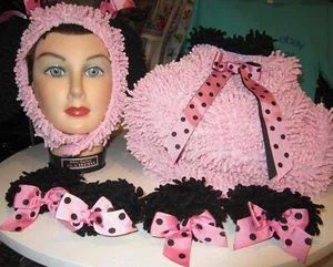 Princess Paradise 6 Piece Poodle Romper Costume Outfit Size 12-18M Pink & Black - Picture 1 of 8