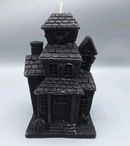 Place and Time Haunted House Halloween Candle 5.125in Unscented - Picture 1 of 6