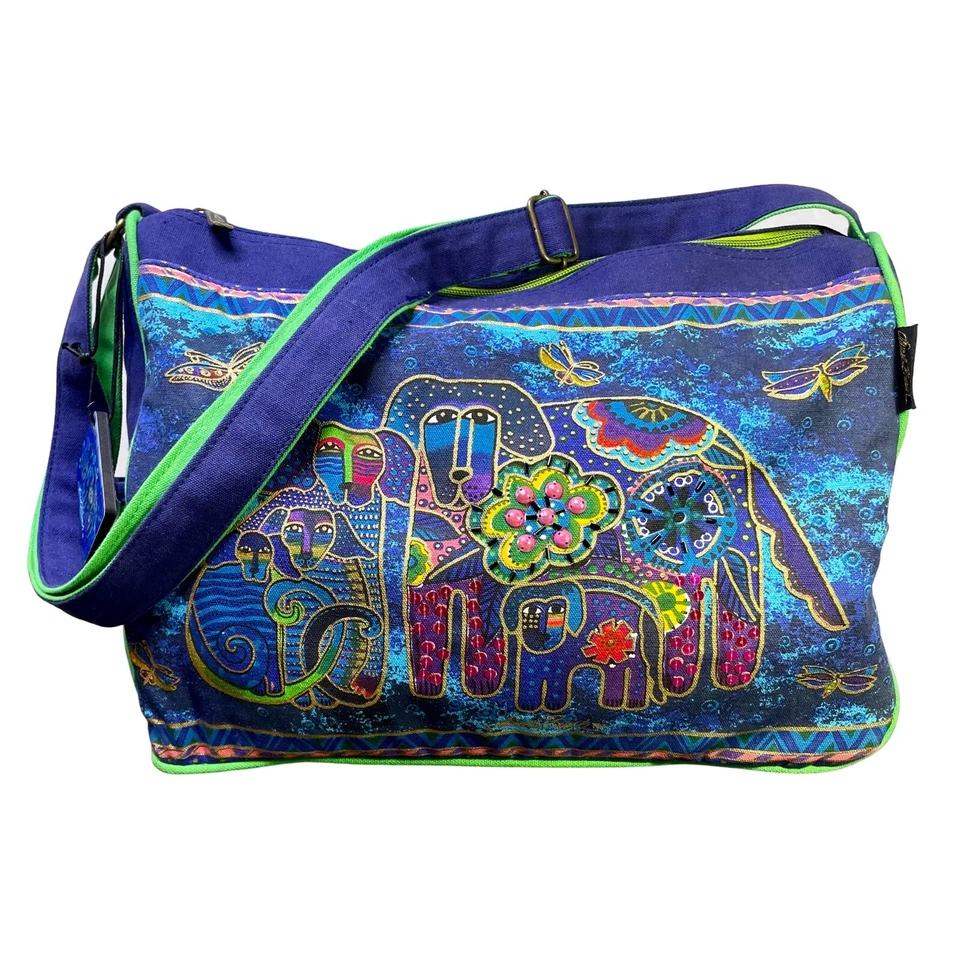 Bolso Mensajero Laurel Burch Perros Azul Foto 1 de 4