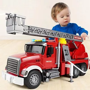 LKW Feuerwehrauto mit Licht und Sound Auto Transporter Kinder Spielzeug Geschenk - Bild 1 von 24