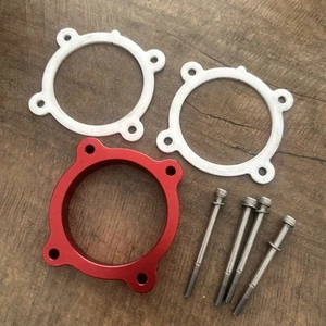 P2R Red Throttle Body Spacer Kit Fits 13-16 Hyundai Genesis 3.8L P334R - Picture 1 of 3