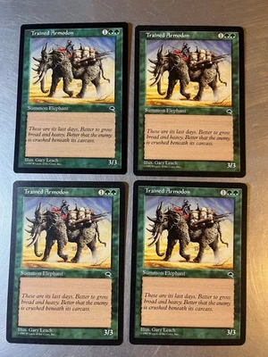 4x Trained Armodon 1997 Tempest Magic Cards LP Condition Playset - Image 1 of 2