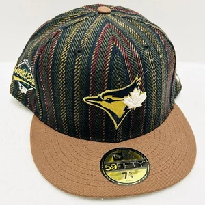New Era Toronto Blue Jays Herringbone 59FIFTY Fitted Hat Cap 7 5/8 Braun MLB - Bild 1 von 6