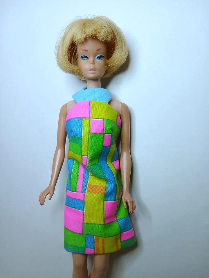 Barbie Partridge High Bright Color Halter Top Dress - Handmade Doll Clothes - Image 1 of 4