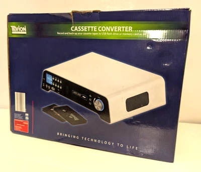 Tevion Convertitore Cassetta USB SD MP3 Stereo AUX RCA Convertitore Boxato Bianco Casa - Immagine 1 di 4