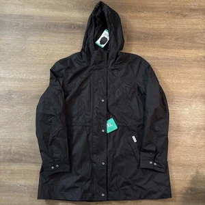 Hunter schwarze wasserabweisende Smock Jacke Regenmantel Damen, Größe XL - Bild 1 von 7