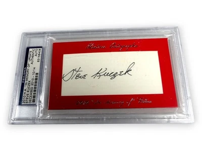 Steve Kuczek Signed Autograph Cut Signature Red Sox 1.000 Avg. 10/14 PSA Slabbed - Image 1 of 2