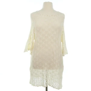Crystal Kobe Women's Cream Lace Tunic Sweater Dress - Size XXL - Picture 1 of 8