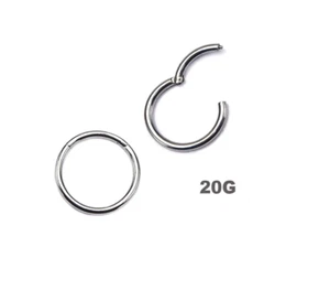 Nuevo DELINGADO 20G 5/16" 3/8" GRADO IMPLANTE TITANIO BISAGRAS SEGMENTO CLICKER OREJA TRAGUS - Imagen 1 de 3