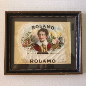 ROLAMO Cigar Box Label Advertisement Framed and Matted 11 “x 9” - Picture 1 of 11