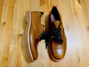 Coach Derby lace up smooth leather men’s dress shoes brown G1671 NWOB size 12 - Picture 1 of 8