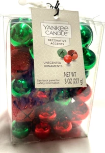 Yankee Candle Decorative Accents- Red and Green Baubles and Bells - Picture 1 of 3