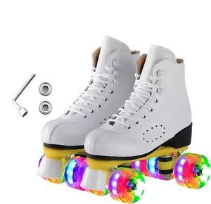 Roller Skates for Women and Mens Classic High-Top 4 Wheels Skating Roller Double - Picture 1 of 6