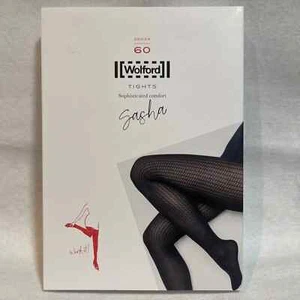 Wolford Sasha Strumpfhosen - Marineblau Opal - 60 Denier - Mittlere Größe - Bild 1 von 2
