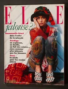 'ELLE' FRENCH MAGAZINE VALENTINE ISSUE EMMANUELLE BEART COVER 14 FEBRUARY 1994 - Picture 1 of 3